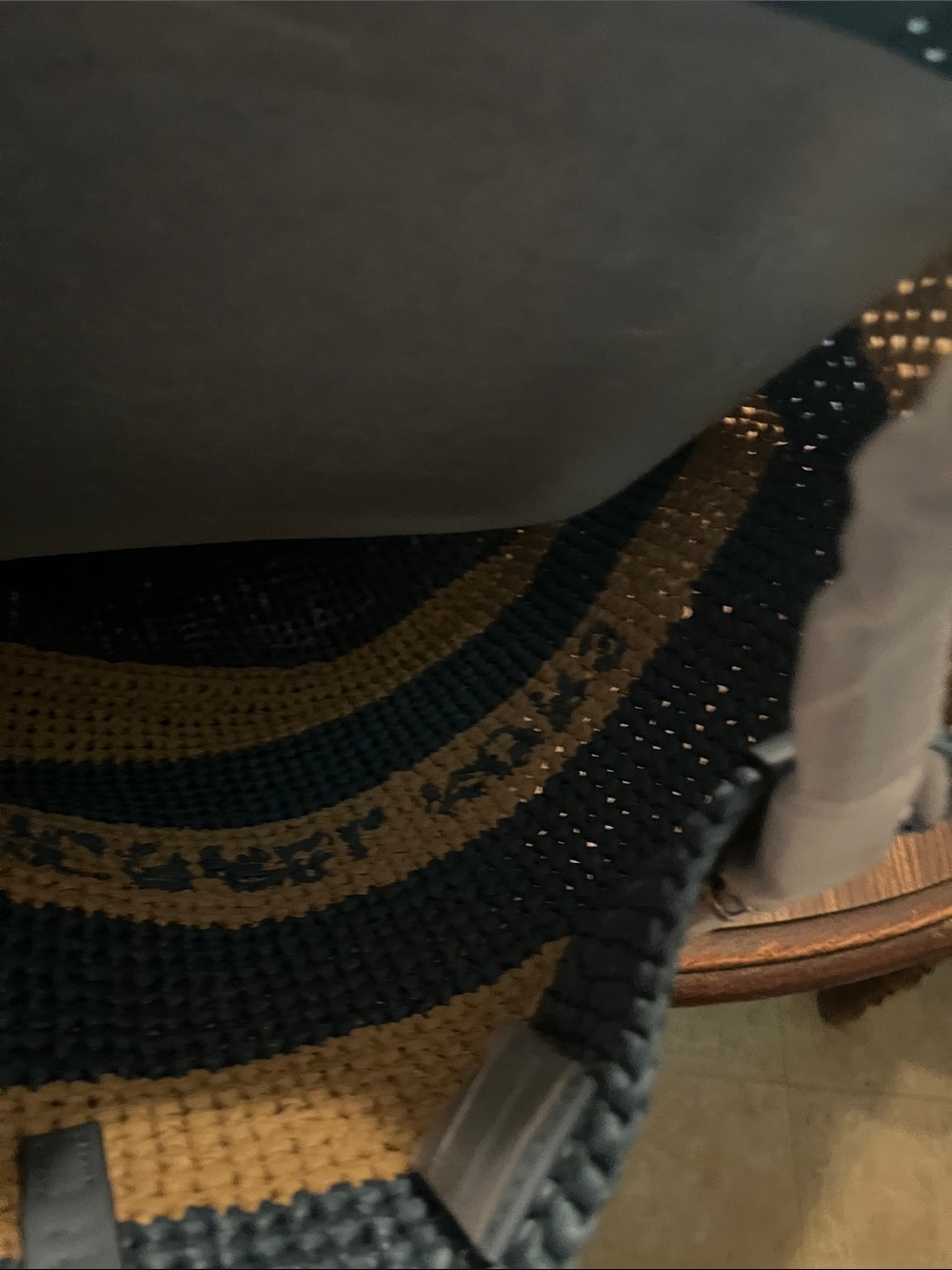 Michael Kors Blue and Yellow Striped Woven Tote brand new - Picture 6 of 7